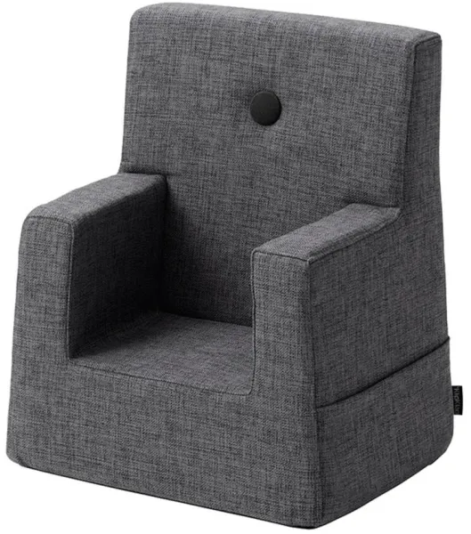 Børnestol - mørkegrå/sortgrå knap