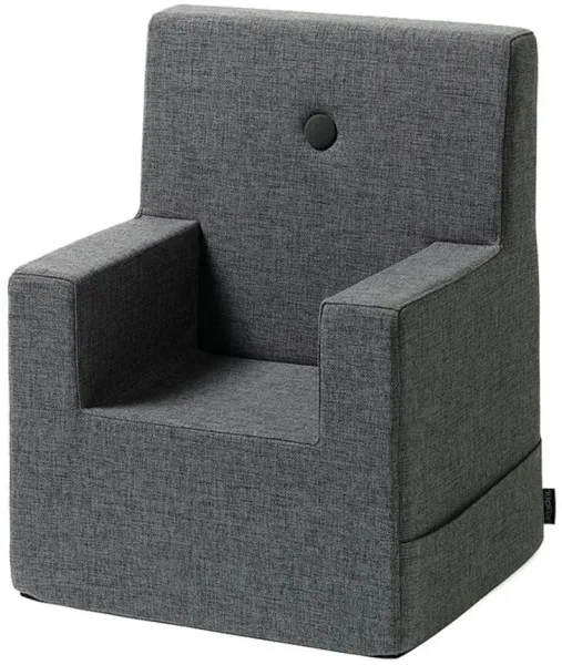 Børnestol XL - mørkegrå/sortgrå knap