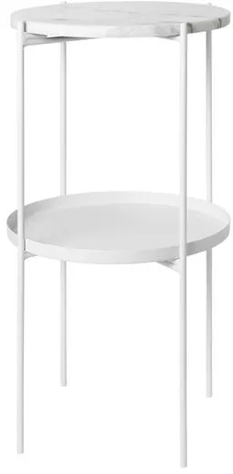 Cozy Living Fryd Sengebord Marmor/Snow White